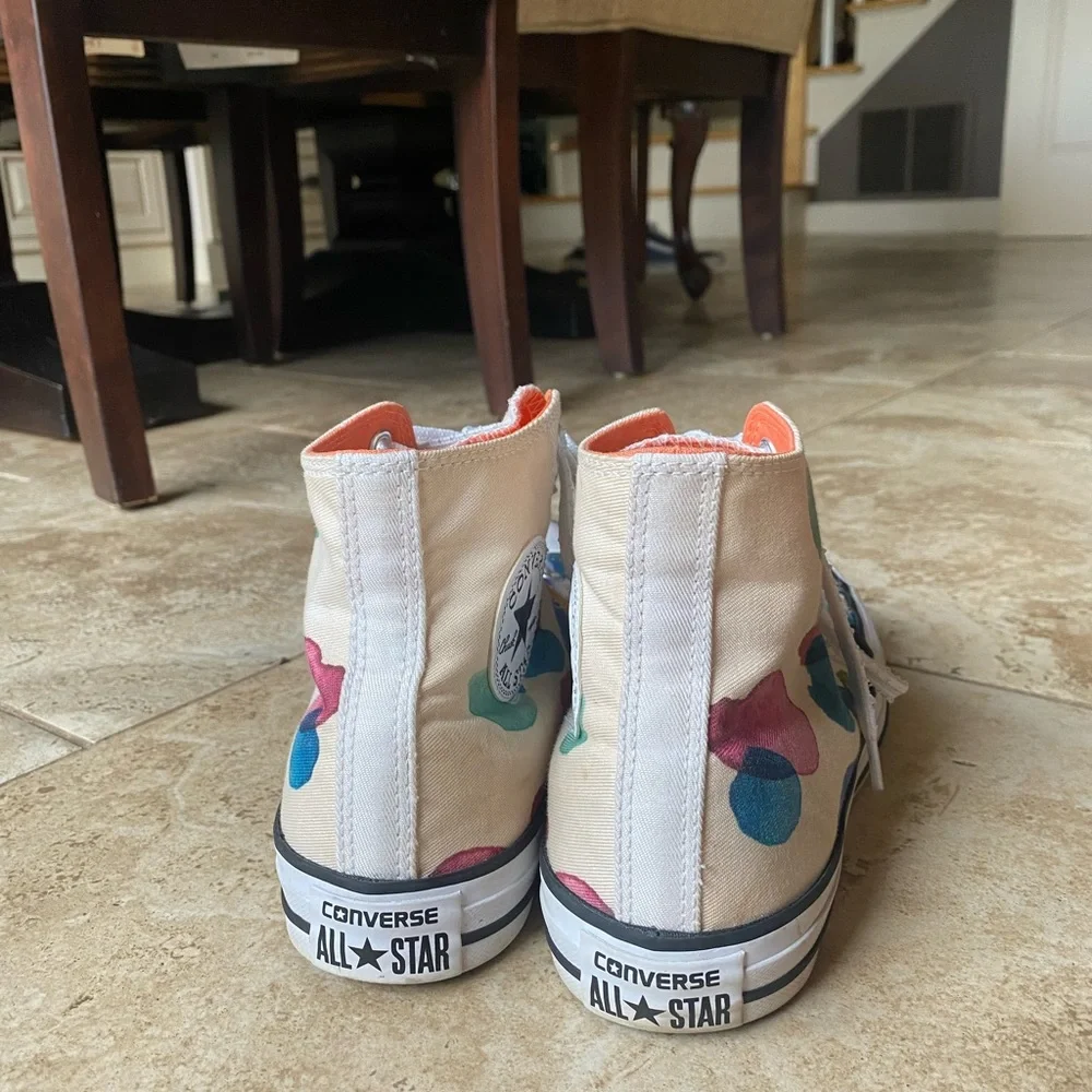 Polka Dot Converse High Top Sneakers - Picture 2 of 6